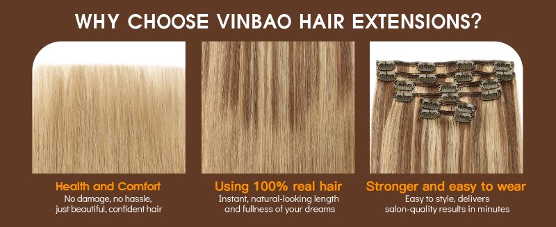 VINBAO CLIP IN HUMAN HAIR EXTENSIONS