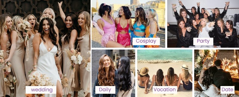 clip in hair extensions shows