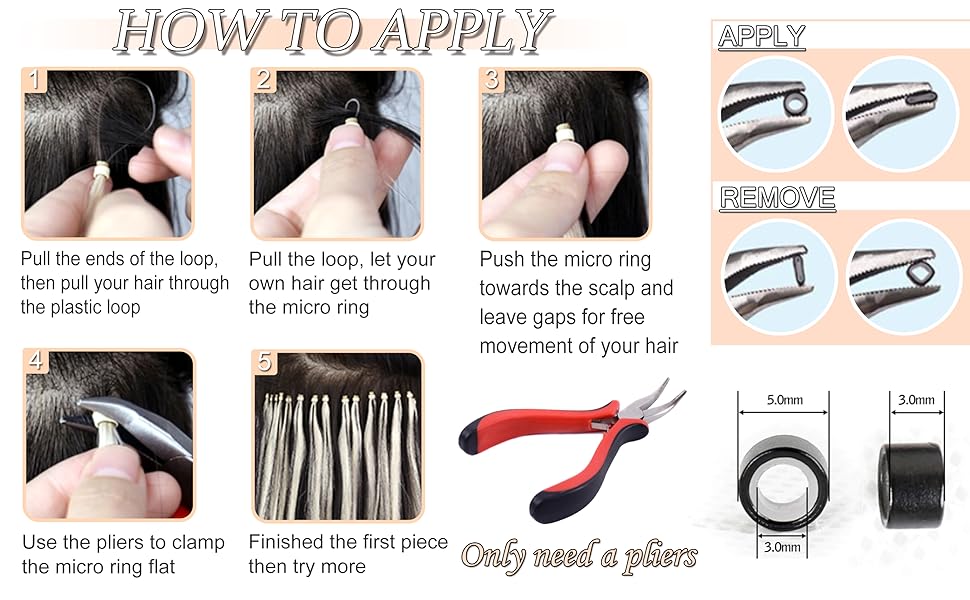 how to apply micro hair