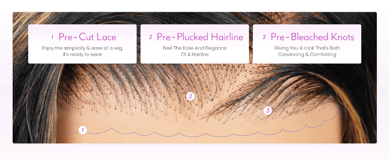 Balayage Lace Front Wig Human Hair 5x6 Ready to Go