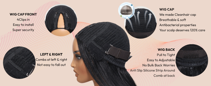 unice ombre brown balayage curly easicontour v part wigs human hair for women glueless wear go wigs