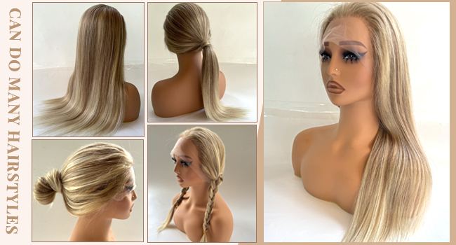 ash brown balyage ash blonde wig human hair highlights human hair wigs for women