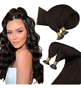 Sunny Hair Flat Tip Hair Extensions Brown Flat Tips Dark Brown Remy Hair Extensions Darkest Brown...