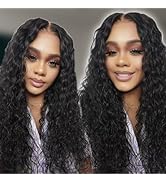 Beauty Forever Bye Bye Knots Water Wave Glueless Wigs Human Hair Pre Plucked Pre Cut 7x5 Wet and ...