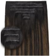 DOORES Invisi Edge Clip in Hair Extensions 18 inch 130g 7pcs, Invisible Clip in Extensions Real H...