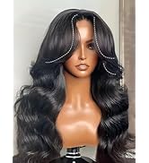 UNICE Real Scalp Glueless Wig Human Hair 13x4 Invisible HD Lace Front Wigs Loose Wave Face Framin...