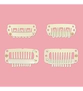 WENNALIFE 2 Blonde Replacement Clips for Clip in Hair Extensions Sturdy Clips for Wire Hair Exten...
