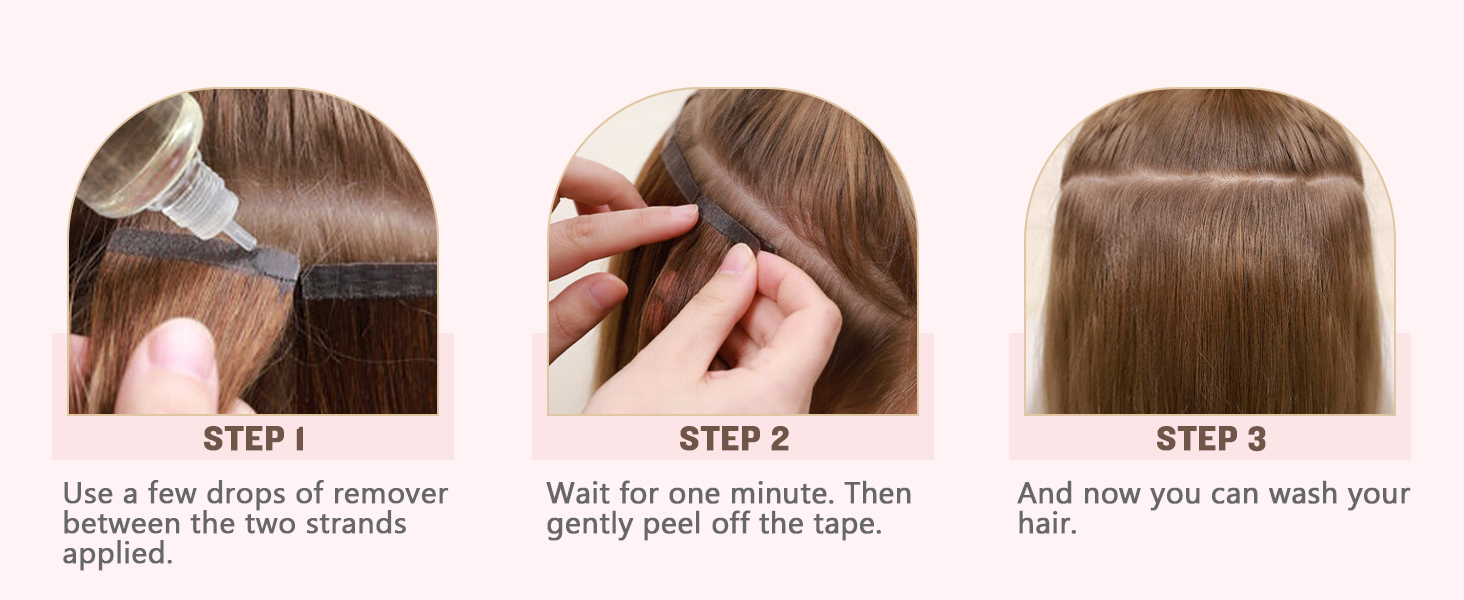 How to remove Hairro tape in hair extensions