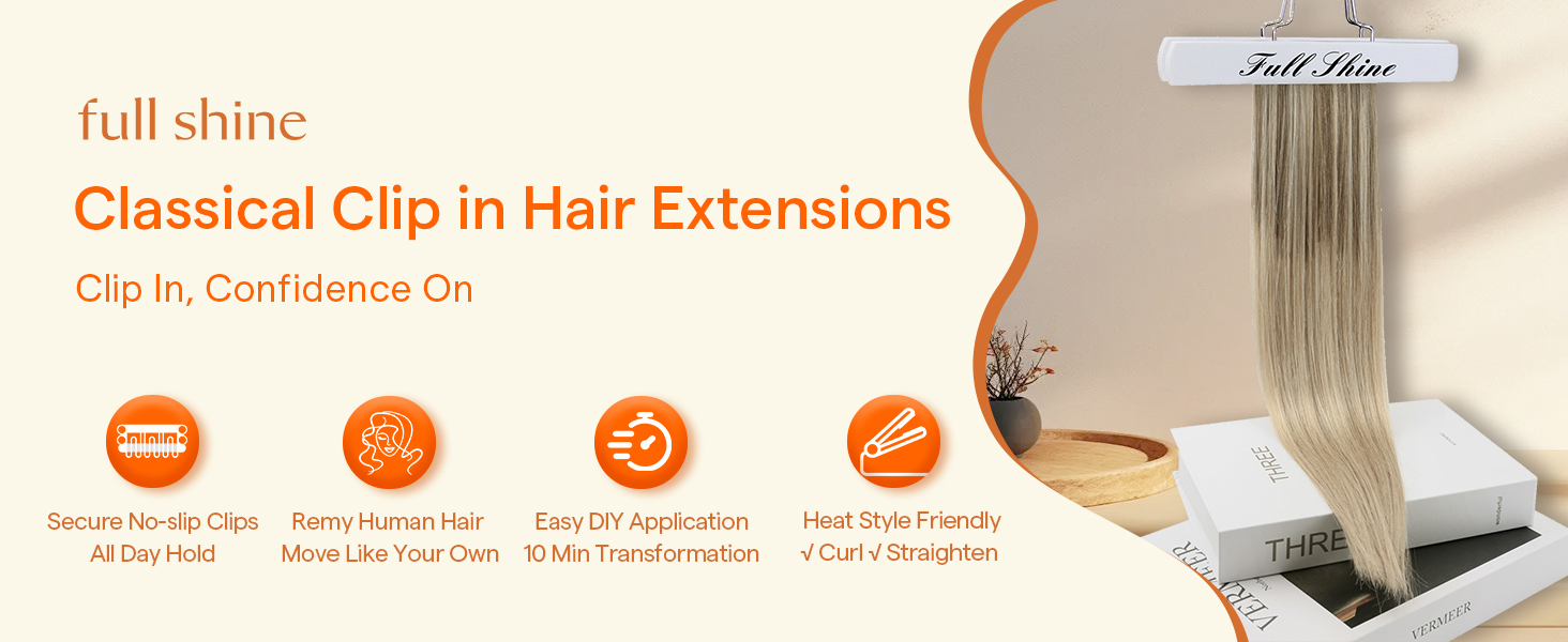 hair clip in extensions blonde