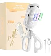 docolor Heated Eyelash Curler fast heat up within 10s, 24 hours long lasting Electric Eyelash Cur...