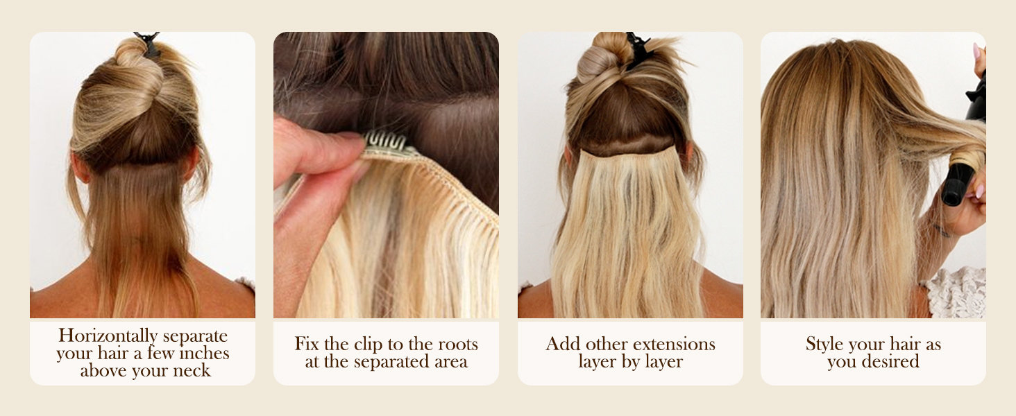 how to install clip in hair extensions