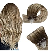 Easyouth Micro Link Hair Extensions Human Hair Balayage Micro bead Hair Extensions Real Human Hai...