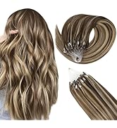 Easyouth Micro Hair Extensions Human Hair Blonde Micro Loop Hair Extensions Human Hair Brown High...