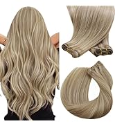 Sunny Hair Human Hair Extensions Sew in Blonde Highlights Weft Hair Extensions Human Hair Dark As...
