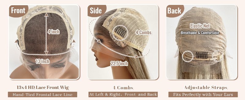 bre brown balayge blonde wig human hair 613 lace front wigs