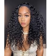 Julia Hair 12A Headband Human Hair Wigs Water Wave None Lace Front Glueless Wig With Pre-attached...