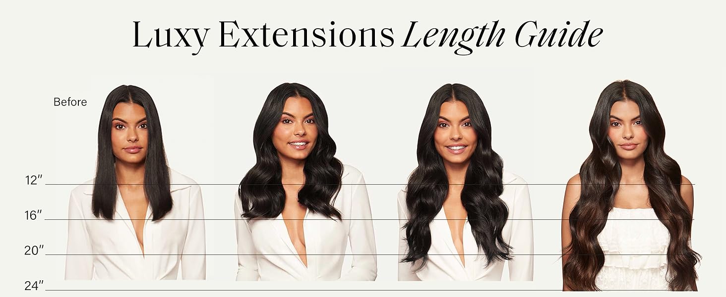 Luxy Extensions Length Guide