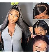 Miss Flower 250% Density HD Lace Front Wigs 26Inch 15A Grade Real Full 13x4 Lace Frontal Wigs For...