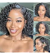 Nadula Bye Bye Knots Wig 10 Inch Short Curly Beyond Basics Bob Glueless Wigs Human Hair Pre Cut/P...
