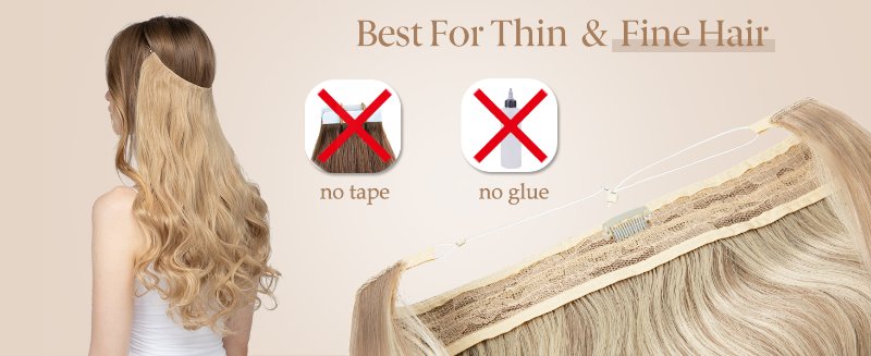 hair extension for thin short hair