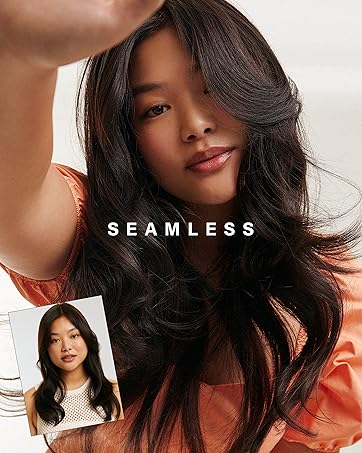 Luxy Hair seamless clip-ins before and after mocha brown 20