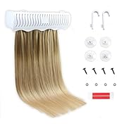 Full Shine White Hair Extension Holder for Washing Styling Blow Drying Coloring and Storage Stron...
