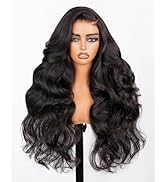 Megalook wig 26 Inch 210% Density Body Wave Lace Front Wigs Human Hair Pre Plucked, 5X6 HD Transp...
