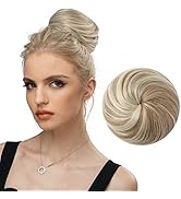 SARLA Dirty Blonde Hair Bun Extension Drawstring Ballet Bun Hair Pieces Synthetic Updo Donut Chig...