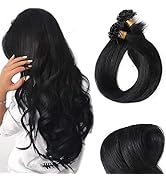 SEGO U Tip Hair Extensions Human Hair Keratin Pre Bonded Hot Fusion Nail Tip Hair Balayage Natura...
