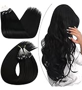 Ugeat Micro Loop Hair Extensions 24 Inch Micro Bead Hair Extension Real Human Hair 1g/strand Micr...