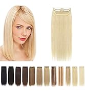 SEGO 2 Pcs Clip in Hair Piece 6 Inch Mini 100% Human Hair Short Straight Hairpieces Invisible Hai...