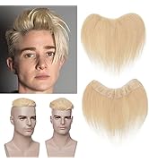 SEGO Men's Hairline Toupee 100% Human Hair Forehead Hairline Replacement Hairpiece V-Shape Mens T...
