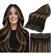 Fshine Wire Hair Extensions Darkest Brown Ombre Medium Brown Mix Brown 2/8/2 Secret Wire Human Ha...