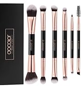Docolor Double Sided Makeup Brushes, 6Pcs Double Ended-----------Eyeshadow Brush Set Professional Eye Makeu...
