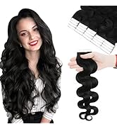 Hairro 14 Inch Tape in Human Hair Extensions Wavy Thin Long Hair 40g 20pcs/pack Seamless Skin Wef...