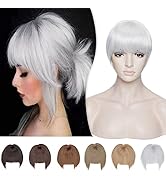 Hairro Clip in Bangs Hair Extensions with Temples, Fringe French Bangs Clips in Hair Toppers Synt...