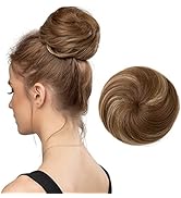 SARLA Fake Hair Bun Extensions for Women Girls Lady Synthetic Updo Drawstring Ballet Bun Hair Pie...