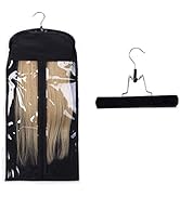 Hairro Portable Hair Extensions Carrier Holder Non-Woven Dust-Proof Suitcase Storage Bag with Woo...