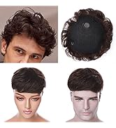 SEGO Men's Touppe Human Hair Topper for Women With Short Hair 150% Density 16x19cm Mono Base 100%...