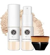 AWCCXMYM Sunscreen Powder Setting Powder SPF 35 Mineral Full Coverage Scalp Sunscreen Setting Spr...