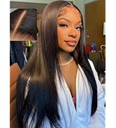 UNICE HD Real Scalp Wig 13x4 HD Lace Front Wigs Human Hair Black Layered Straight Glueless Fronta...