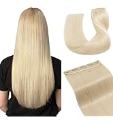 Hairro 14 Inch Clip in Hair Extensions Remy Human Hair Standard Weft Clip on Hairpieces 45g Soft ...