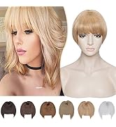 Hairro Clip in Bangs Hair Extensions with Temples, Fringe French Bangs Clips in Hair Toppers Synt...