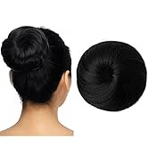 SARLA Black Hair Bun Extension Synthetic Drawstring Fake Ballet Bun for Women Girls Lady Updo Don...
