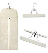 Hairro Portable Hair Extensions Carrier Non-woven Dust-proof Storage Case with Wooden Hanger for ...