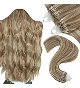 YoungSee Micro Ring Hair Extensions Real Human Hair Highlight Microlink Hair Extensions Human Hai...