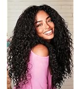 UNICE Blend Secure Half Wig Human Hair Water Wave with Drawstring Wear and Go Glueless Wear with ...