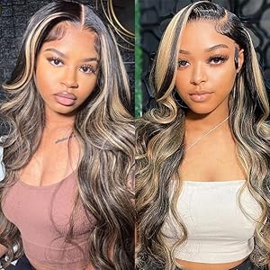 highlight lace front wig human hair 