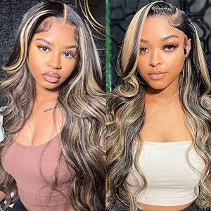 highlight lace front wig human hair 