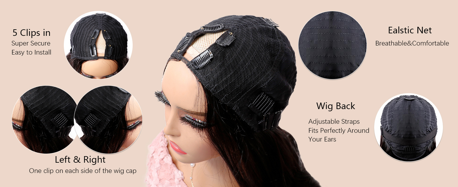 body wave v part wigs